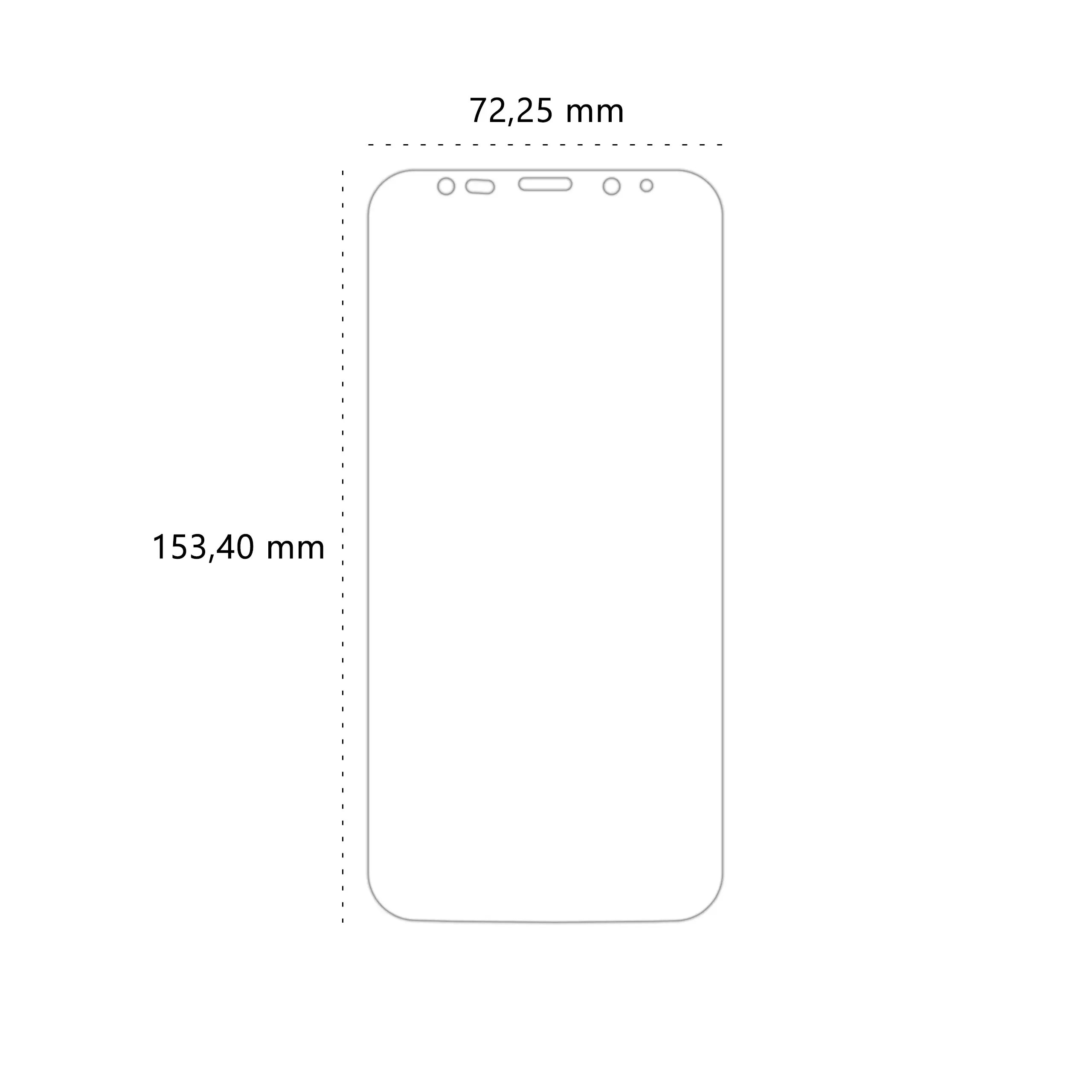 Wymiary folii ochronnej Polski Banan BananEdge do telefonu Samsung Galaxy S9 Plus